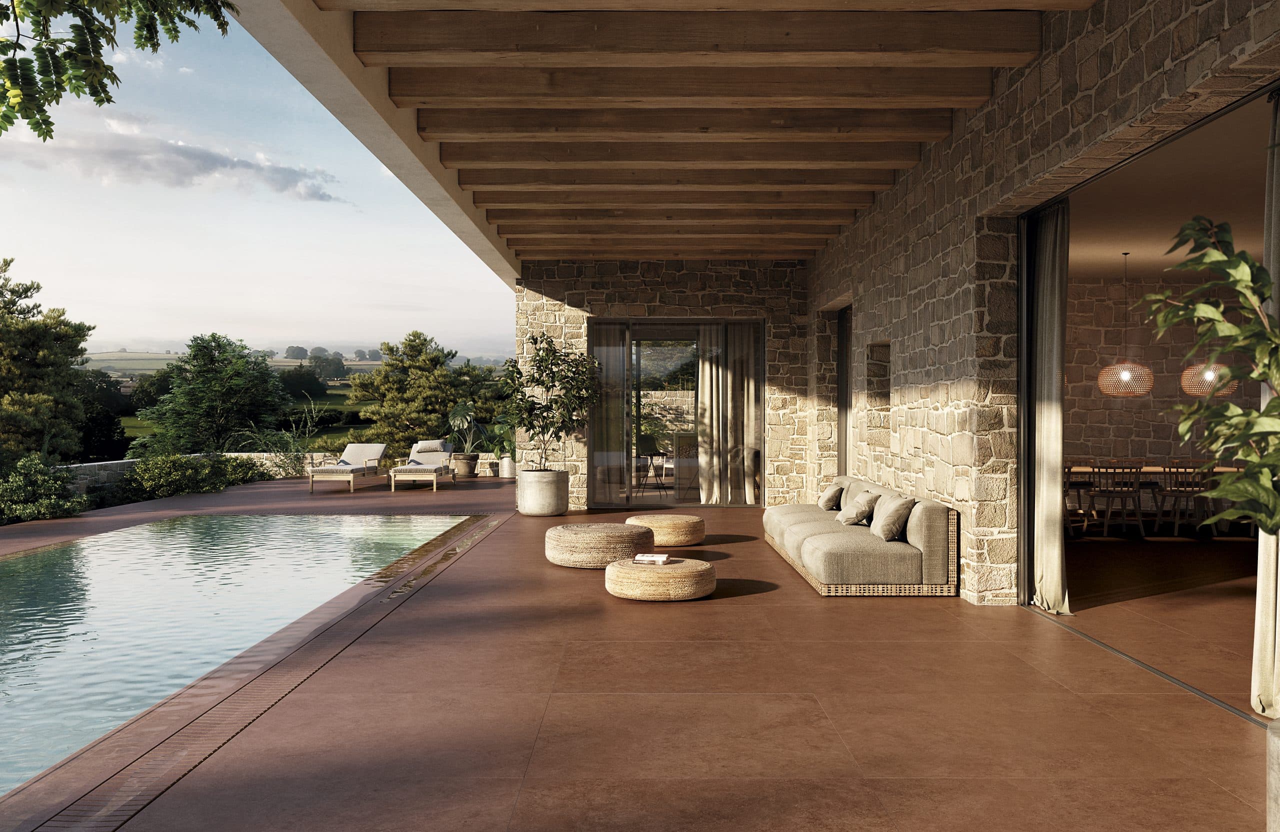 Exagres Essenza Rust installed room