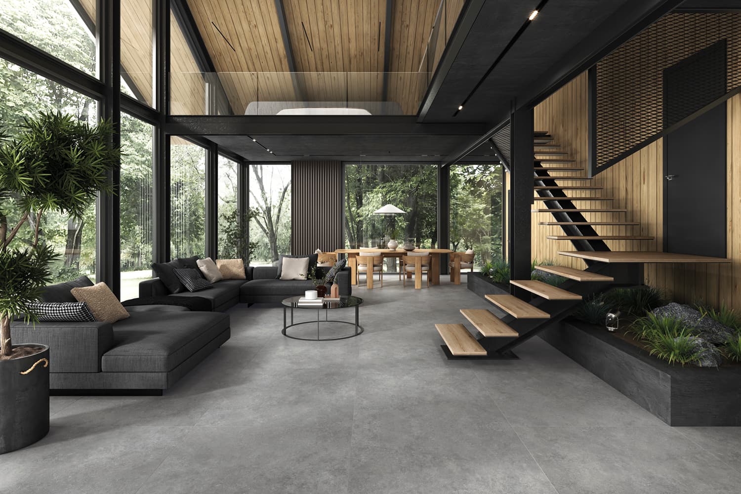 Exagres Provenza Nebbia installed room